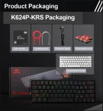 کیبورد گیمینگ مکانیکال بی‌سیم ردراگون مدل Elise Pro K624P KBS