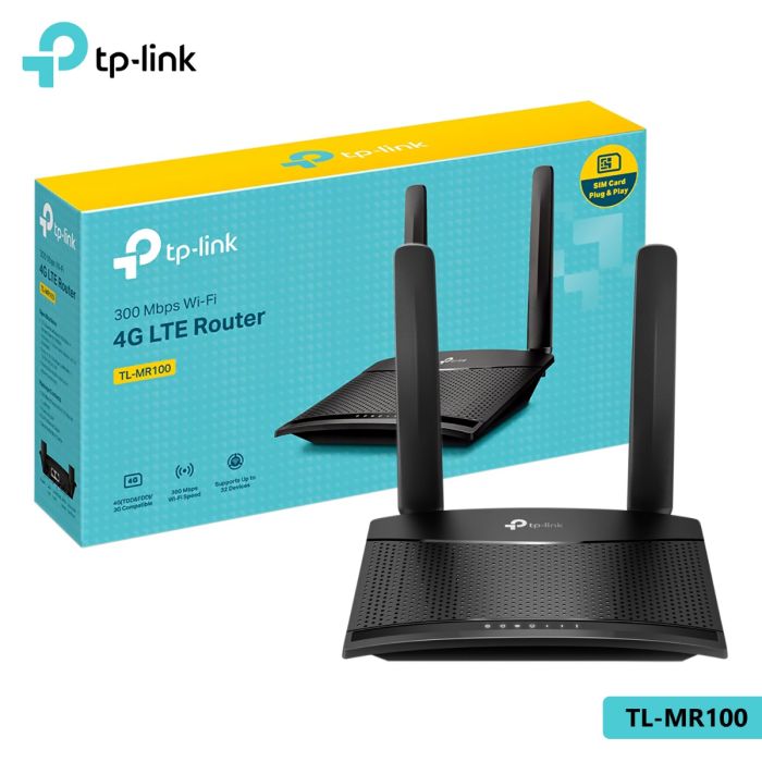 مودم روتر 3G/4G/5G تی پی لینک مدل TL-MR100 بی سیم دو آنتن