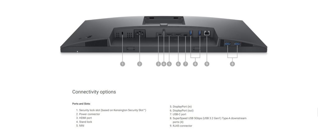 مانیتور دل مدل P2723DE سایز ۲۷ اینچ QHD IPS