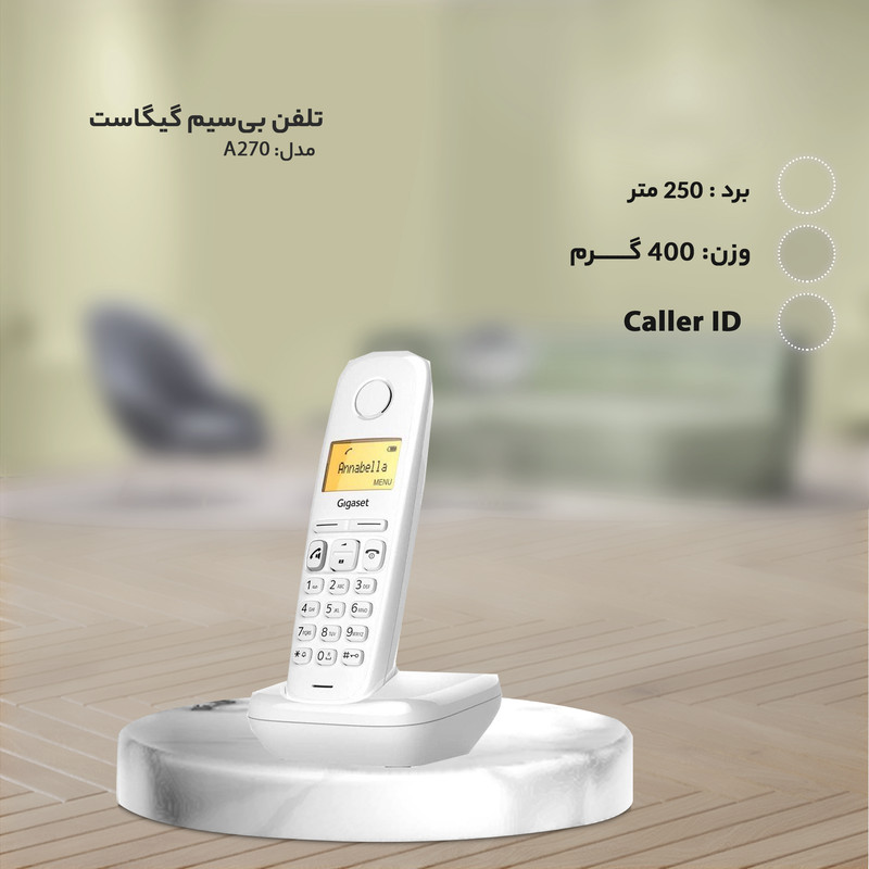 تلفن بی سیم گیگاست مدل Gigaset A270 آلمانی ( استوک)